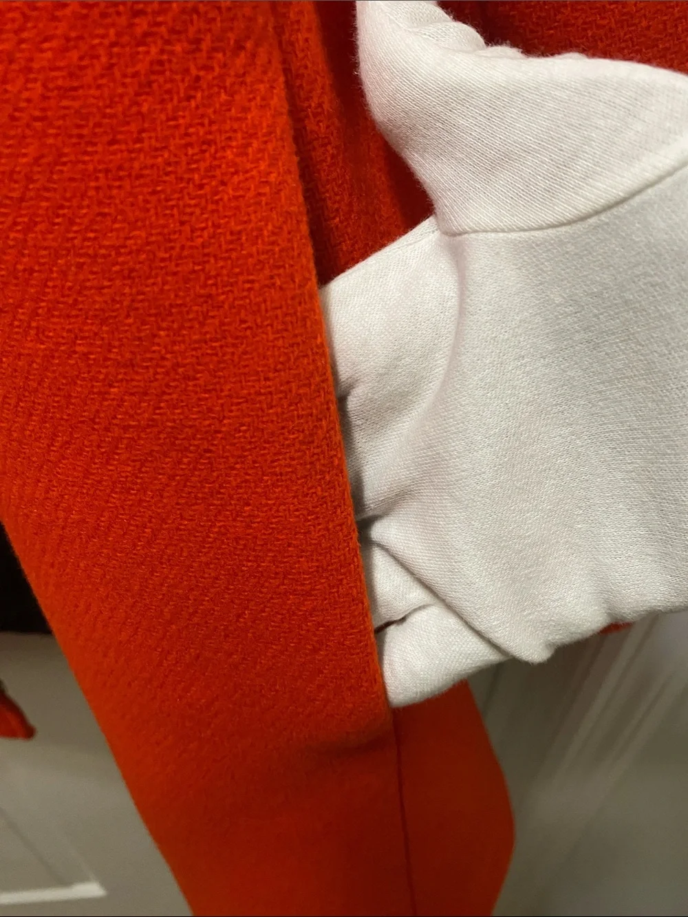 J. Crew Bright Red Zip-Front Cocoon Wool Coat - Picture 11 of 11